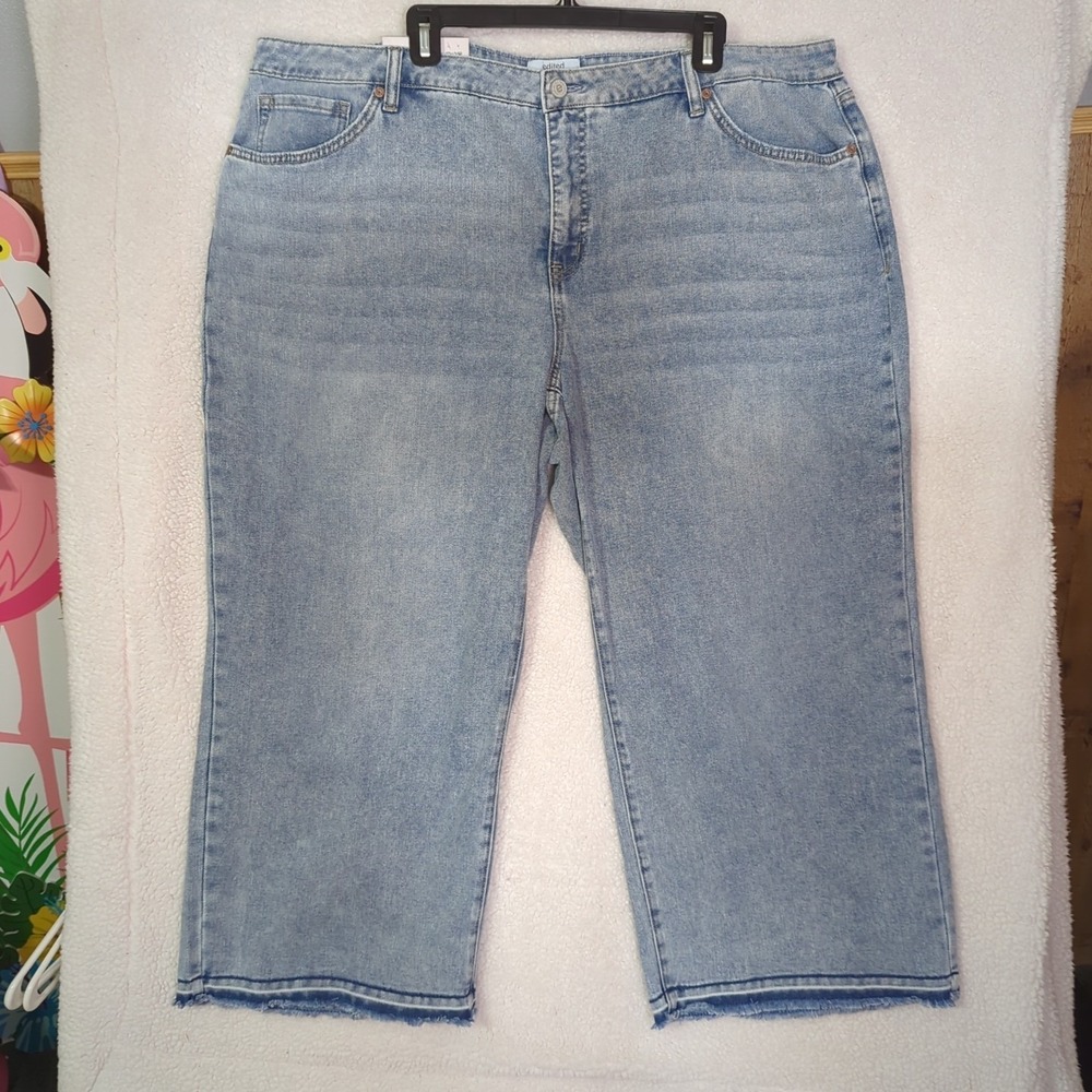 Edited X Hunter McGrady Women's 20W Wide Leg Crop Jeans